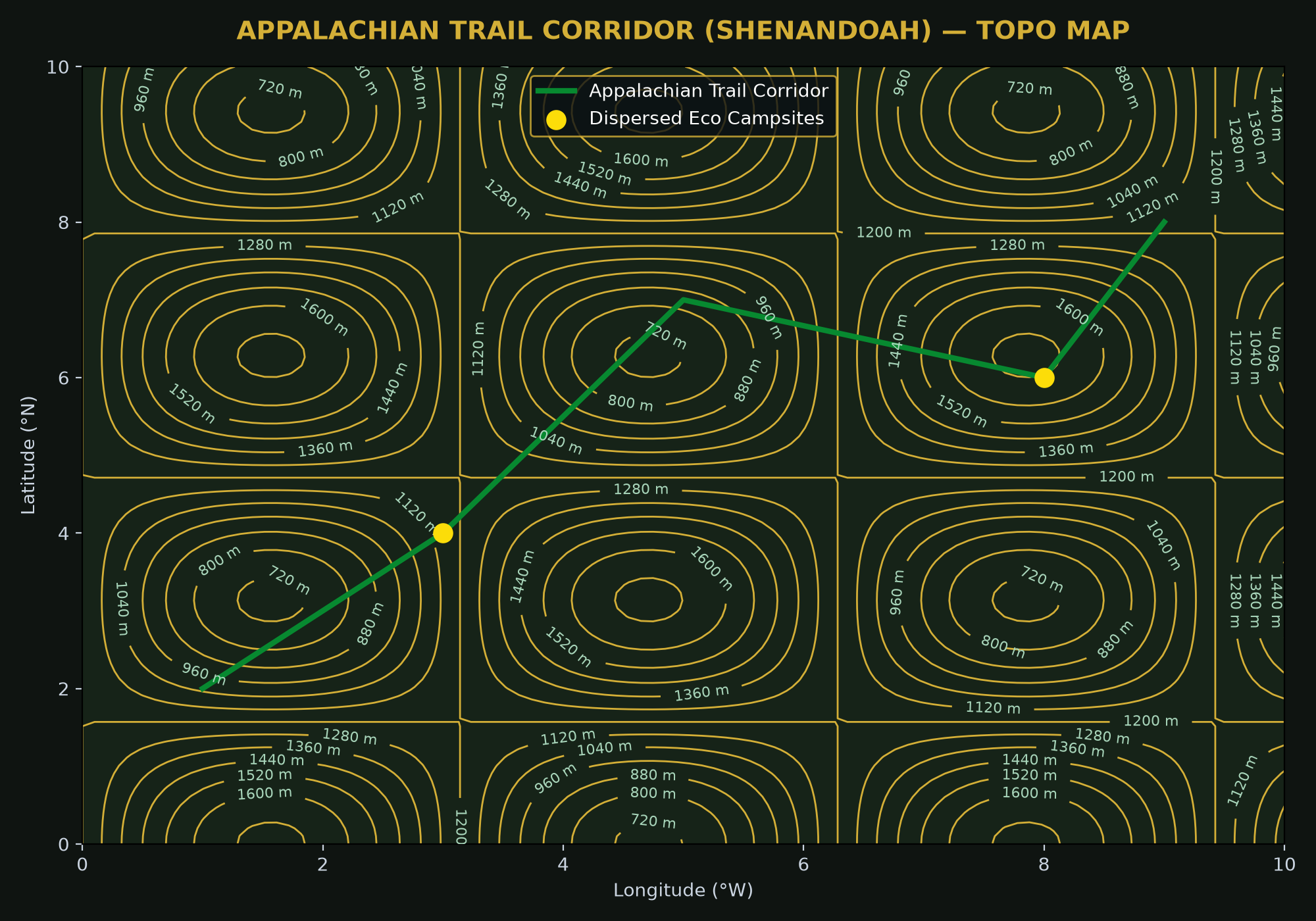 Appalachian Trail Topo Map Preview