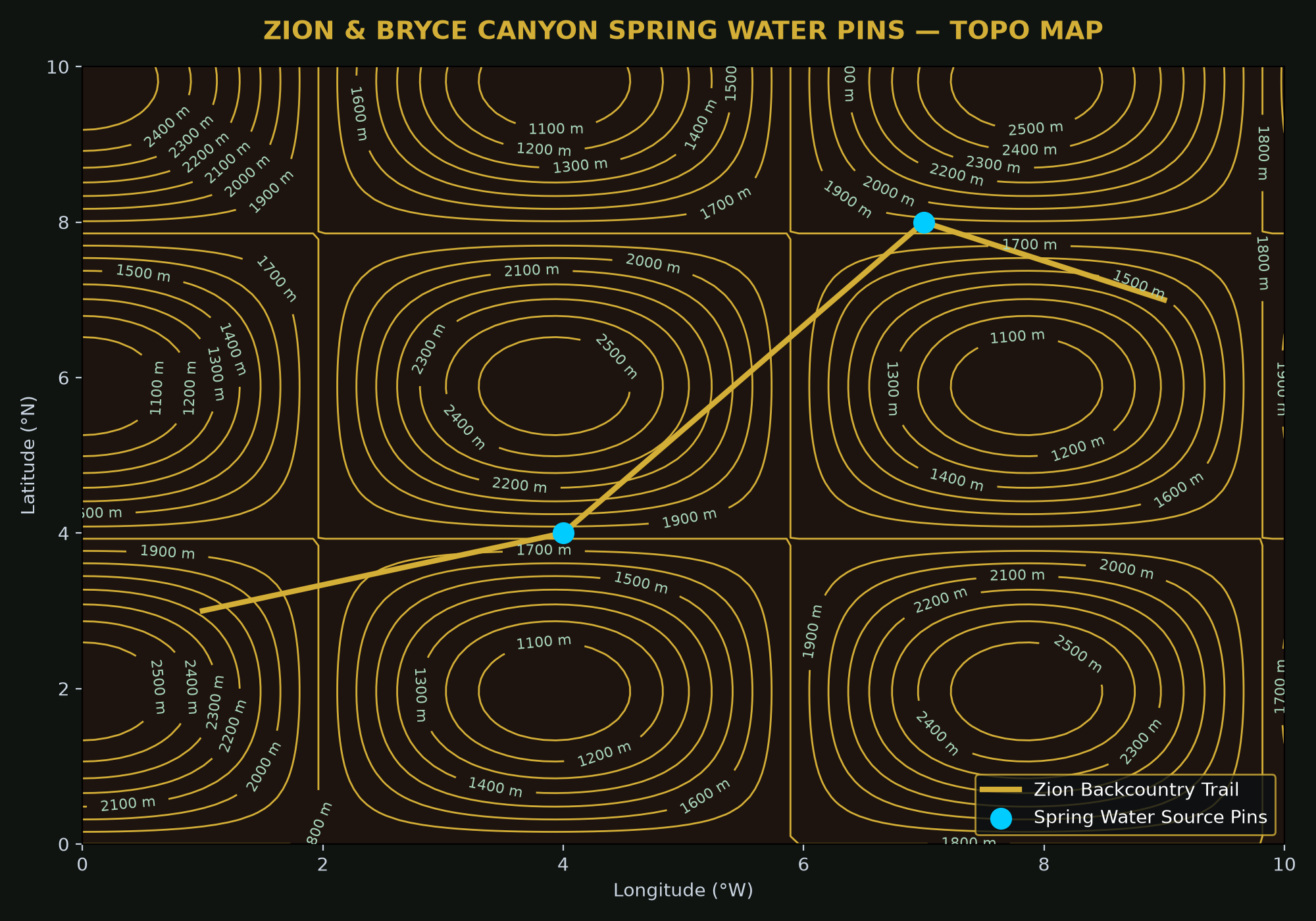 Zion Canyon Topo Map Preview