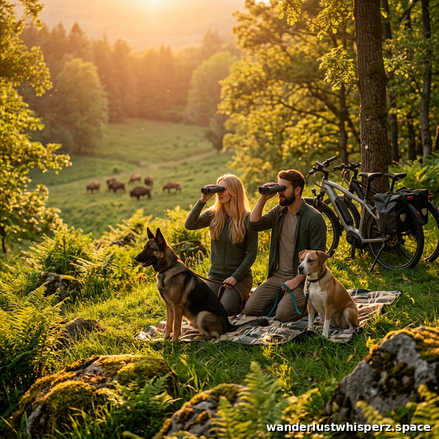 Val and Chip observing wildlife naturally
